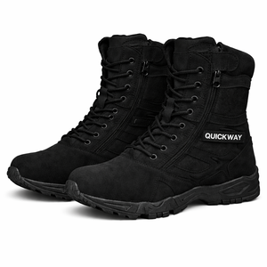 <b>Mens</b> 8 Inch Ceremonial Boots with Side Zipper Lightweight Leather <b>Work</b> & Outdoor Boots - Product Image 2