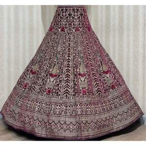 Mariage de qualité supérieure Lehenga Choli Set Rich Handwork Double Can Four Side Border Dupatta en gros - Product Image 3