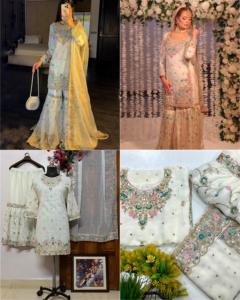 Ensemble Salwar Kameez de qualité supérieure avec broderie Design élégant du cou et Dupatta pour les fêtes et les mariages - Product Image 6