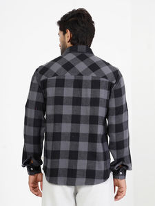 เสื้อเชิ้ตผ้าสักหลาดผ้าฝ้ายสำหรับผู้ชายสไตล์อเนกประสงค์สำหรับฤดูใบไม้ร่วงฤดูหนาว - Product Image 3