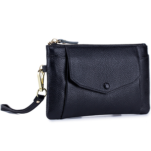 2026 New Elegant Lady Women's 100% Genuine Leather Long Clutch Wallet <b>Zipper</b> Closure <b>Waterproof</b> Brown Color All Seasons Daily - Product Image 2