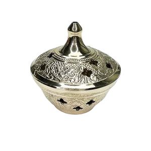 Quemador de incienso de iglesia de suministro de Jerusalén, diseño cruzado, incensario de latón y difusor de vajilla, decoraciones de quemador de incienso recubiertas de níquel - Product Image 1