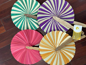 Abanico Decorativo de Bambú Natural, Abanico de Hoja de Palma de Bambú Tejido a Mano, Artesanía de Bambú Duradera para Fiestas y Regalos - Caryln - Product Image 4