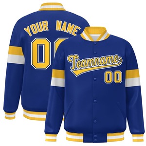 OEM personalizado de color de manga larga parche Chenille bordado Streetwear Letterman College chaqueta de béisbol para los hombres - Product Image 3
