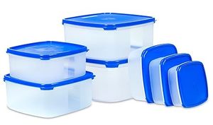 Juego de contenedores de cocina cuadrados encajables de 7 piezas de plástico PP de primera calidad, transparente, duradero, ligero, exportador indio, venta de almacenamiento ajustado - Product Image 4