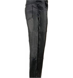 Pantalon en cuir droit mi-taille pour homme, personnalisé OEM, mode hivernale unique avec fonction imperméable, fabriqué au Pakistan - Product Image 5