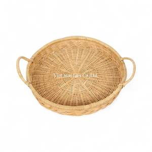 Bandeja de Ratán Natural Tejida a Mano en Vietnam para Servir y Decoración Elegante de Mesa - Product Image 1