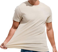 T-shirt en coton épais pour homme Crew Fitness, tricoté, durable, confort ultime, logo imprimé numériquement, séchage rapide, respirant