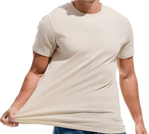 Crew Fitness T-shirt tricoté longue durée en coton épais pour homme Confort décontracté ultime avec logo brodé - Product Image 4