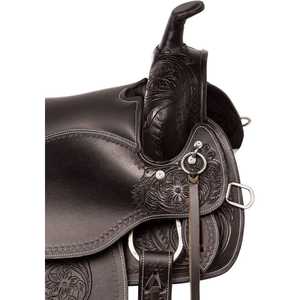 Selle anglaise occidentale en cuir durable de haute qualité pour la course de barils | Trail, plaisir et équitation de cow-boy | Équipement de pointe de cheval de qualité supérieure - Product Image 4