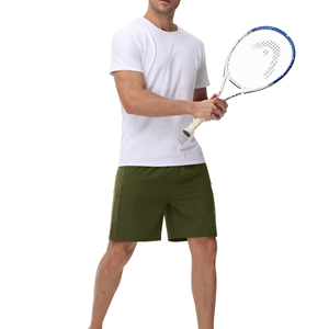 Pantalones cortos de punto de secado rápido informales con etiqueta privada personalizada para hombre, pantalones cortos de tenis de talla grande para hombre - Product Image 1