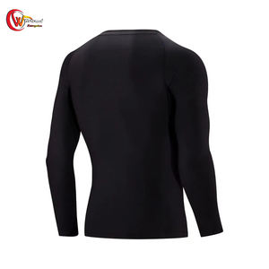 Ropa deportiva Rash Guard para hombre de último diseño, manga larga de Color rojo con logotipo personalizado, Spandex/poliéster transpirable - Product Image 2