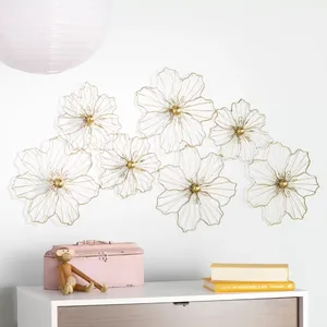 Arte de pared de hierro con forma de flor, decoración de pared de latón mate y Color blanco mate, estilo moderno, hecho a mano, personalizado para el hogar, novedad - Product Image 5