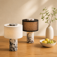 Lampe de table LED moderne nordique à abat-jour en tissu, 3 couleurs, à intensité variable, avec commande tactile, pour chambre à coucher, chevet, salon et bureau