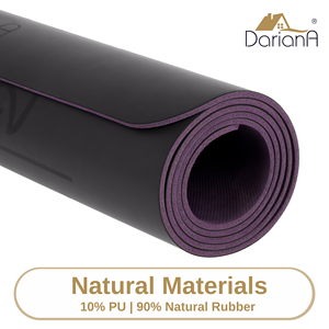 Premium PU Yoga <b>Mat</b> Moon Design Black 183×68×5 mm Non Slip Natural Rubber Exercise <b>Mat</b> - Product Image 3