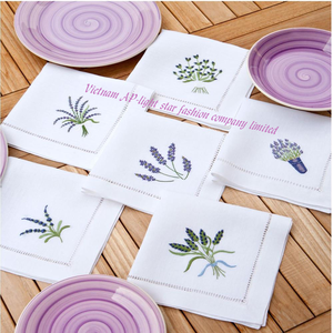 ผ้าเช็ดปากปักด้วยมือระบายอากาศใช้ซ้ำได้สำหรับบ้าน - Product Image 1