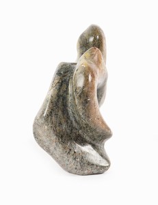 Sculpture en marbre abstraite de style vintage sculptée à la main, inspirée du style moderne du milieu du siècle, objet de collection en pierre, figurine d'art - Product Image 5