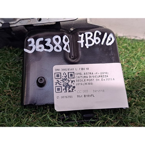 CEINTURE DE SÉCURITÉ ARRIÈRE DX OPEL Astra J Sports Tourer 39028541 B10XFL (10>15) - Product Image 2
