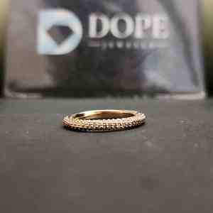 Adorable Anillo de Eternidad Clásico de Moissanita en Oro Sólido de 18K y Acero Inoxidable, Certificado por IGI, Creado en Laboratorio, de la Marca DOPE JEWELLS, Moderno - Product Image 5