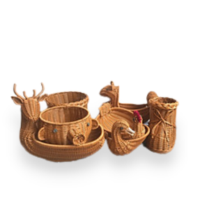 Hot Selling Cute Animal Rattan <b>Basket</b> for Kids, Wicker <b>Basket</b> for Kids Toys Wholesale, Adorable Animal Theme <b>Nursery</b> <b>Basket</b> - Product Image 4