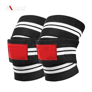 high elastic custom long Weightlifting knee wraps Custom Elastic Heavy Duty Fitness Knee Wraps for gym <b>Weight</b> <b>lifting</b> knee wraps - Product Image 5