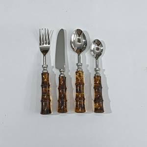 Poignée de designer en acier inoxydable noir et blanc avec résine, acier inoxydable créatif arc-en-ciel noir, cadeau argenté personnalisable - Product Image 2