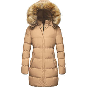 Veste matelassée d'hiver pour femmes, moderne et tendance, unie, respirante, en tissu tissé, coupe-vent, construction isolante - Product Image 2