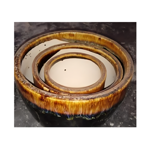 Pot de fleur en céramique émaillée jardinière d'intérieur décorative pour plantes d'intérieur herbes ou plantes succulentes dans les maisons modernes - Product Image 6