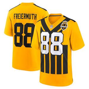 2025 Men's Pittsburgh Jersey <b>Gold</b> Alternate 1933 Throwback American Football <b>Shirts</b> Stitched Embroidered Youth Uniforms Wear - Product Image 4