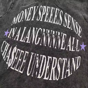 เสื้อฮู้ดผ้าไม่เป็นกรดพร้อมลายพิมพ์เสื้อฮู้ดแนวสตรีทโอเวอร์ไซส์สไตล์วินเทจ - Product Image 3