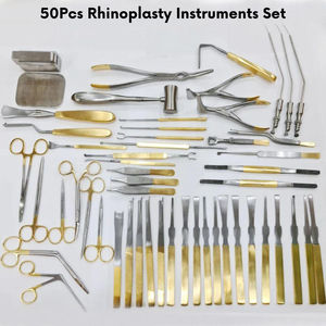 QNQ Juego Completo de 50 Piezas de Instrumentos Manuales de Rinoplastia Metálica, Herramientas de Cirugía Plástica, Equipo Médico de Cirugía Nasal para Cirujanos - Product Image 5