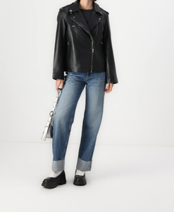 Venta caliente logotipo personalizado estilo y color chaquetas de cuero para mujer chaqueta de cuero de oveja Nappa para mujer - Product Image 2