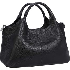 Foldable Genuine Cowhide Leather Shoulder <b>Bag</b> for Women Premium Real Leather <b>Ladies</b> Fashion Carry Handbag - Product Image 2
