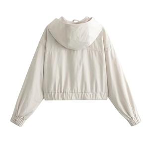 Chaqueta corta holgada informal con cremallera para mujer, estilo veraniego, a la moda, para principios de otoño, 2024 - Product Image 2