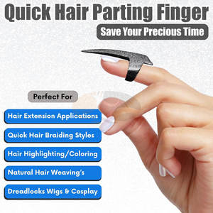 Pince à sectionner les cheveux en acier inoxydable pour le tressage des doigts, outils de coiffure, installation rapide, extensions de cheveux humains - Product Image 2