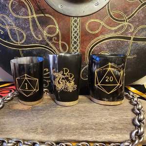 Haute qualité vente chaude Viking corne verre à liqueur authentique corne de buffle fabriqué à la main sculpté à la main Koi boire tasse courte - Product Image 4