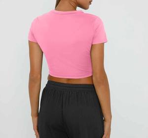Camiseta Corta Deportiva para Mujer, Ideal para Gimnasio, Fitness, Entrenamiento, Yoga y Deportes Activos - Product Image 2