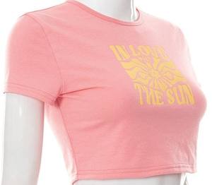 Camiseta Corta de Alta Calidad para Mujer 2026, Ecológica, Ajustada, con Estampado 3D, Logotipo Personalizado, Transpirable, de Algodón, Estilo Urbano - Product Image 2