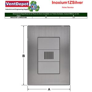 Piastra per campanello, MXIUZ-004, 4 pezzi, Campanello, 125-250VAC, 50/60Hz, Argento, Acciaio inossidabile/PC. - Product Image 4