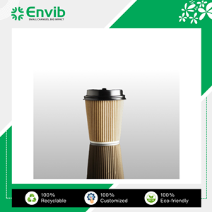 Vasos de Papel Ondulado de Triple Pared ENVIB de Primera Calidad, 10 oz, Resistentes al Calor, Logotipo Personalizado, Diseños Personalizables, Material de Alta Calidad ITC - Product Image 4