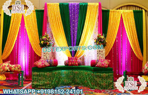 Punjabi-Set de decoración de escenario con temática de Virsa para mujer, hermoso Mehndi y Sangeet, decoración nocturna, Punjabi, juego de función de boda - Product Image 6
