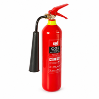 Extincteur à CO2 2 kg en acier portable avec tuyau rouge classe 34B certifié ISO 9001 pour utilisation en véhicule