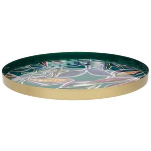 Agregue personalidad y esmalte a su espacio con esta bandeja decorativa de metal pintado con esmalte funcional, divertida y fabulosa - Product Image 3