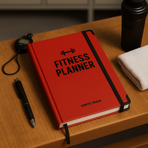 Labon đỏ tập thể dục kế hoạch lá đen dập góc Kim loại phòng tập thể dục Workout Nhật Ký cho sức mạnh đào tạo và theo dõi tiến độ - Product Image 5