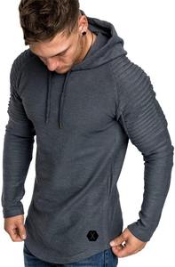 Mens Gym Hoodie Workout Sweatshirt Muscle Sweater Lightweight <b>Long</b> <b>Sleeve</b> Athletic <b>Hooded</b> Cotton <b>T</b>-<b>Shirt</b> Quick Dry Running - Product Image 2