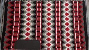 Vente en gros équestre 100% tapis de selle Western en feutre de laine mérinos avec design tissé coloré - Product Image 2