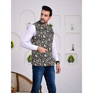 Veste d'hiver réversible imperméable à imprimé bloc pour homme, 100 % coton élasthanne, fermeture éclair, col à capuche, tailles XS à 6XL, ODM - Product Image 3