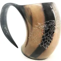 Черный натуральный гудок буйвола высокого качества пивная кружка викингов питьевой гудок кружка/чашка с деревянной основой