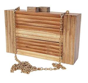 Bolso de mano de madera hecho a mano, bolso de mano de madera de lujo para mujer, bolso de mano de madera en forma de caja hecho a mano, bolso de mano de madera de diseño - Product Image 5