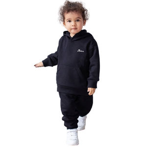 Conjunto Deportivo Ligero de Forro Polar Transpirable con Patrón Sólido para Niños, Sudadera con Capucha Deportiva, Conjunto de Ropa para Bebé Niño - Product Image 6